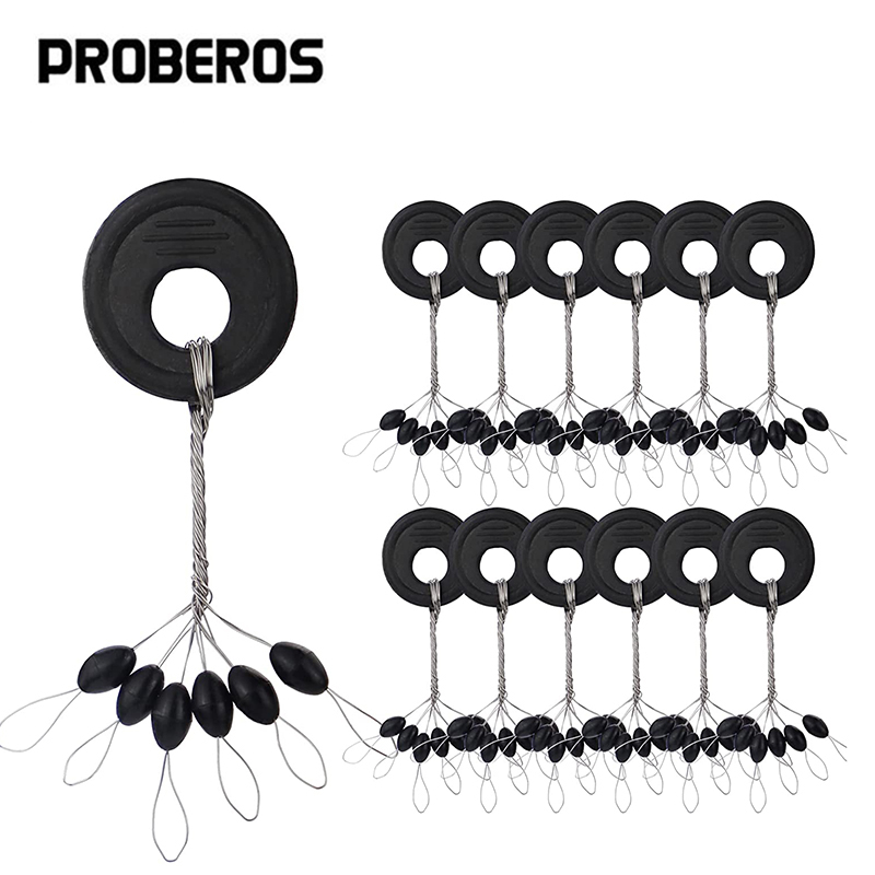 PRO BEROS 60Pcs 10Set Black Ru - Fishing Bobber Float review and price