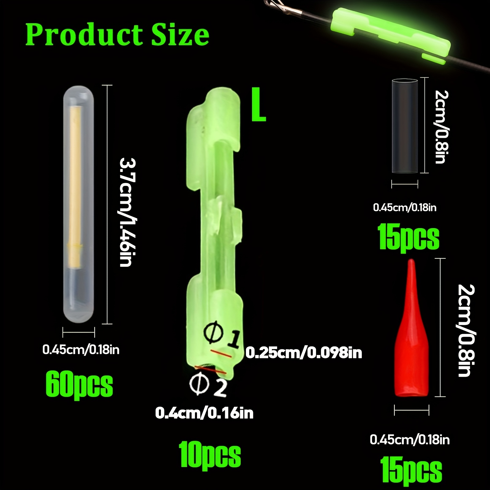 100PCS Fishing Glow Sticks Set - Fishing Bobber Float review and price