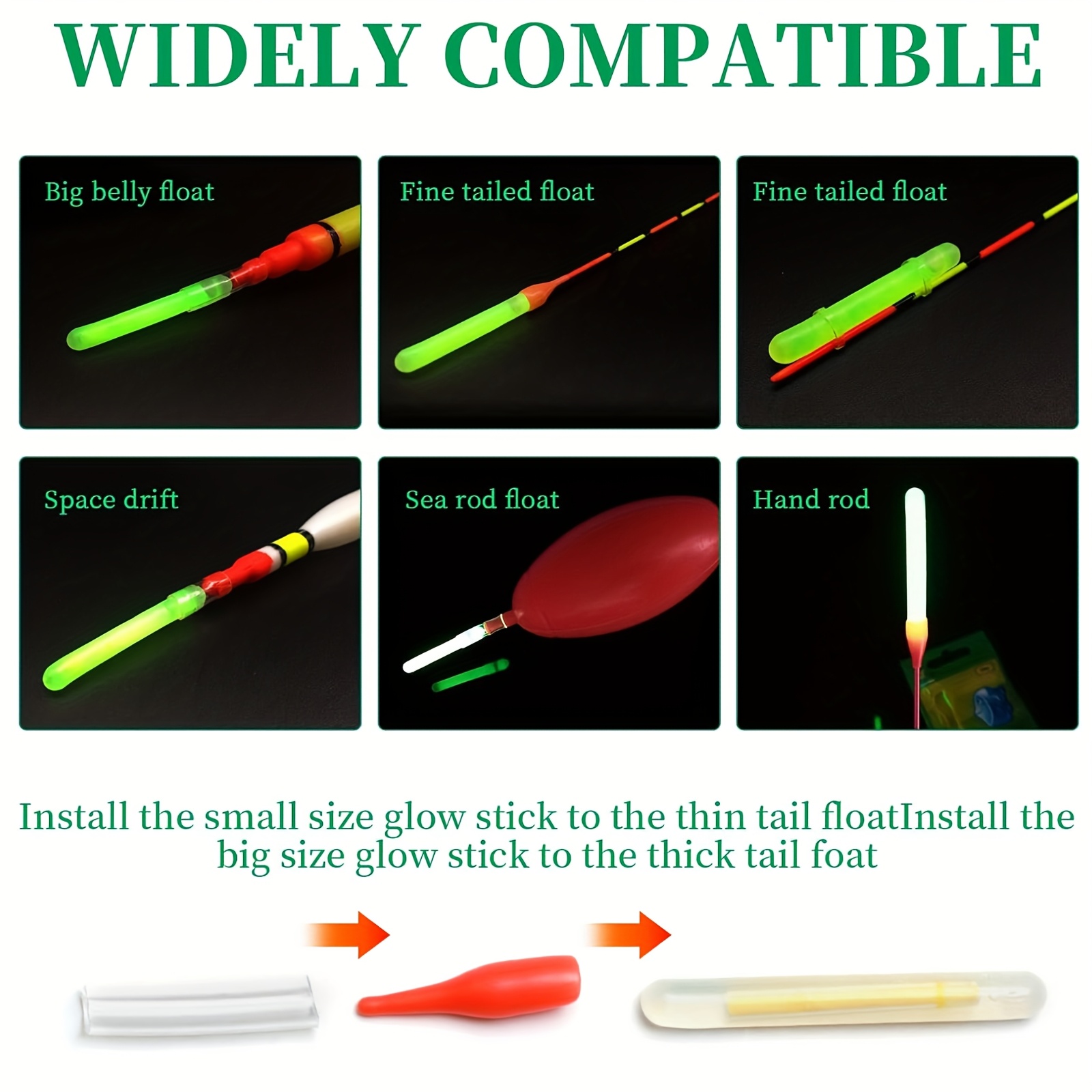 100PCS Fishing Glow Sticks Set - Fishing Bobber Float review and price